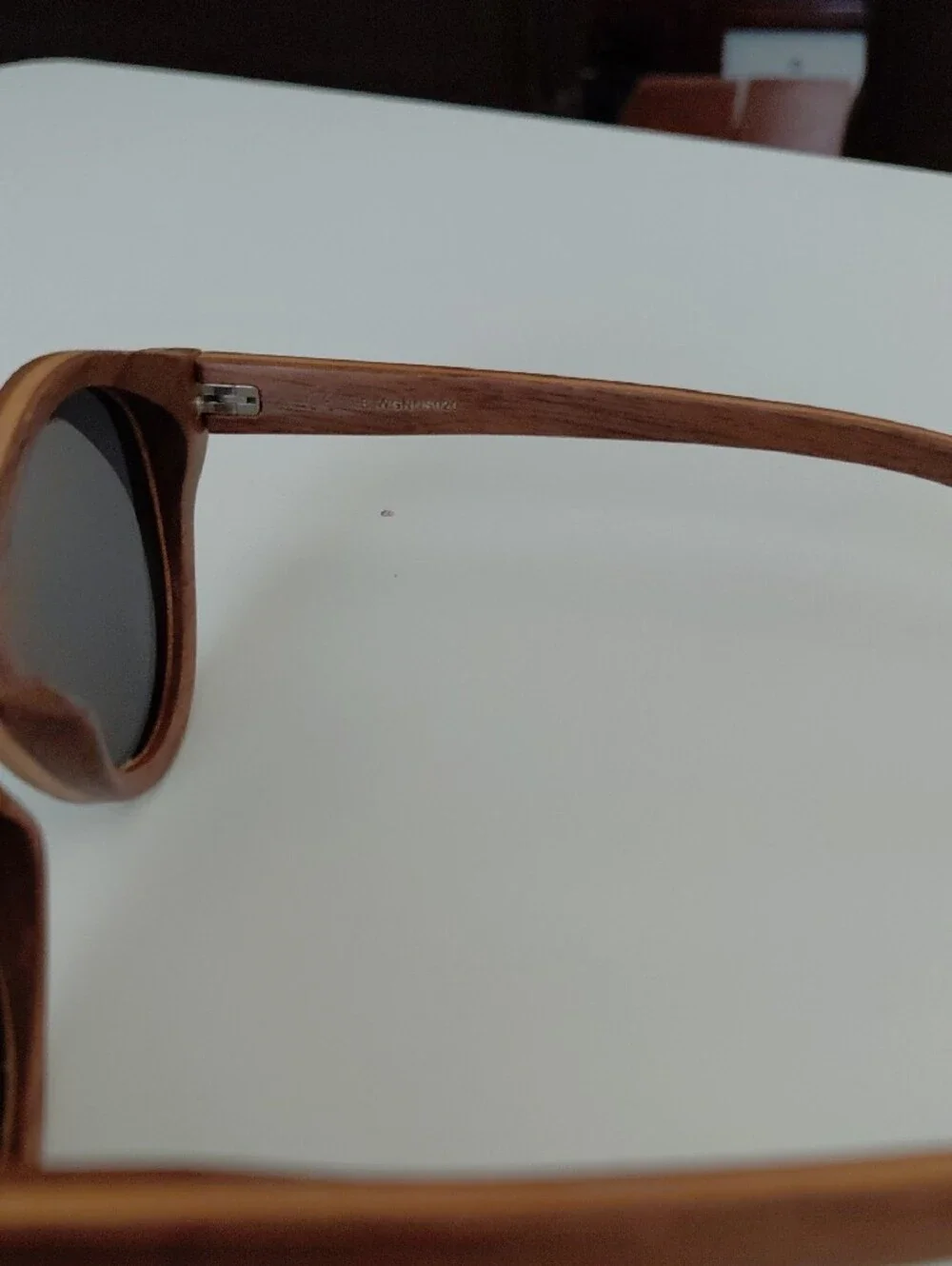 FINLAY AND CO MODEL BLWGNNS 020 Wooden Round Frame Sunglasses – Black Lenses